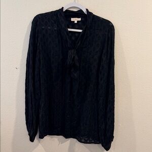 Tory Burch Black Sheer Blouse